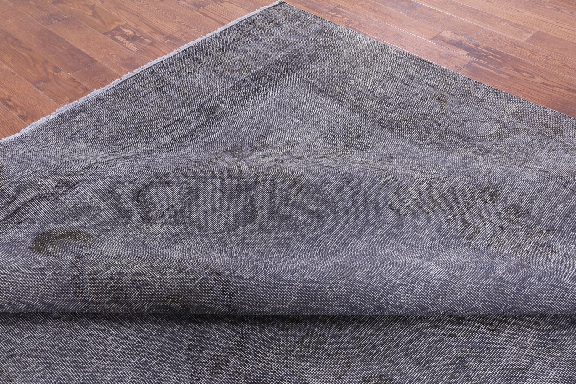 Grey Persian Overdyed Hand Knotted Wool Rug - 9' 8" X 12' 10" - Golden Nile