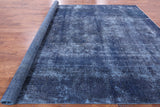 Blue Persian Overdyed Hand Knotted Wool Rug - 9' 3" X 12' 6" - Golden Nile