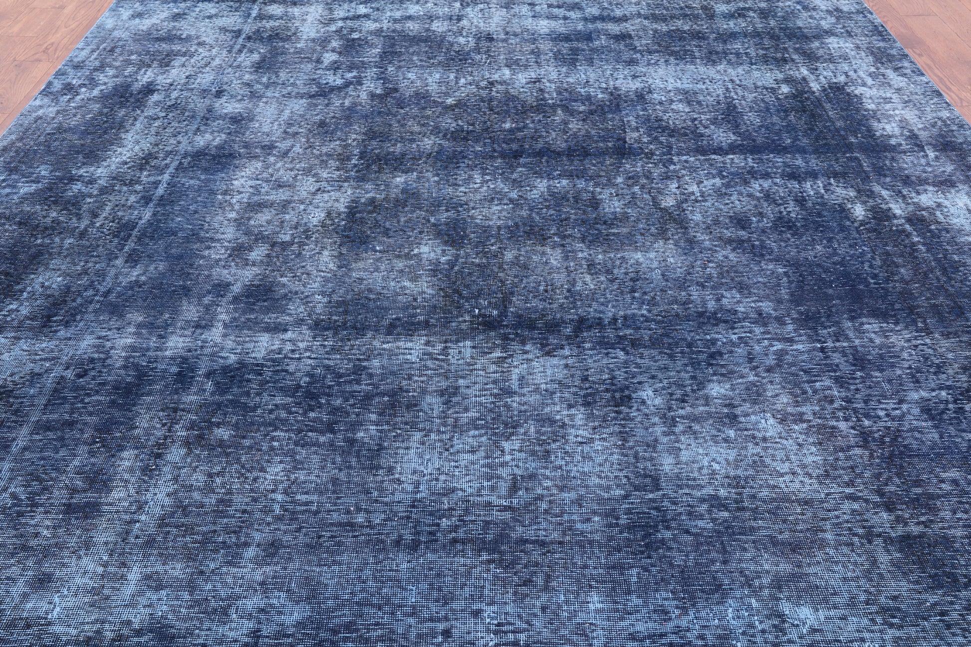 Blue Persian Overdyed Hand Knotted Wool Rug - 9' 3" X 12' 6" - Golden Nile