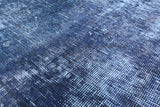 Blue Persian Overdyed Hand Knotted Wool Rug - 9' 3" X 12' 6" - Golden Nile