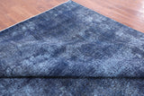 Blue Persian Overdyed Hand Knotted Wool Rug - 9' 3" X 12' 6" - Golden Nile