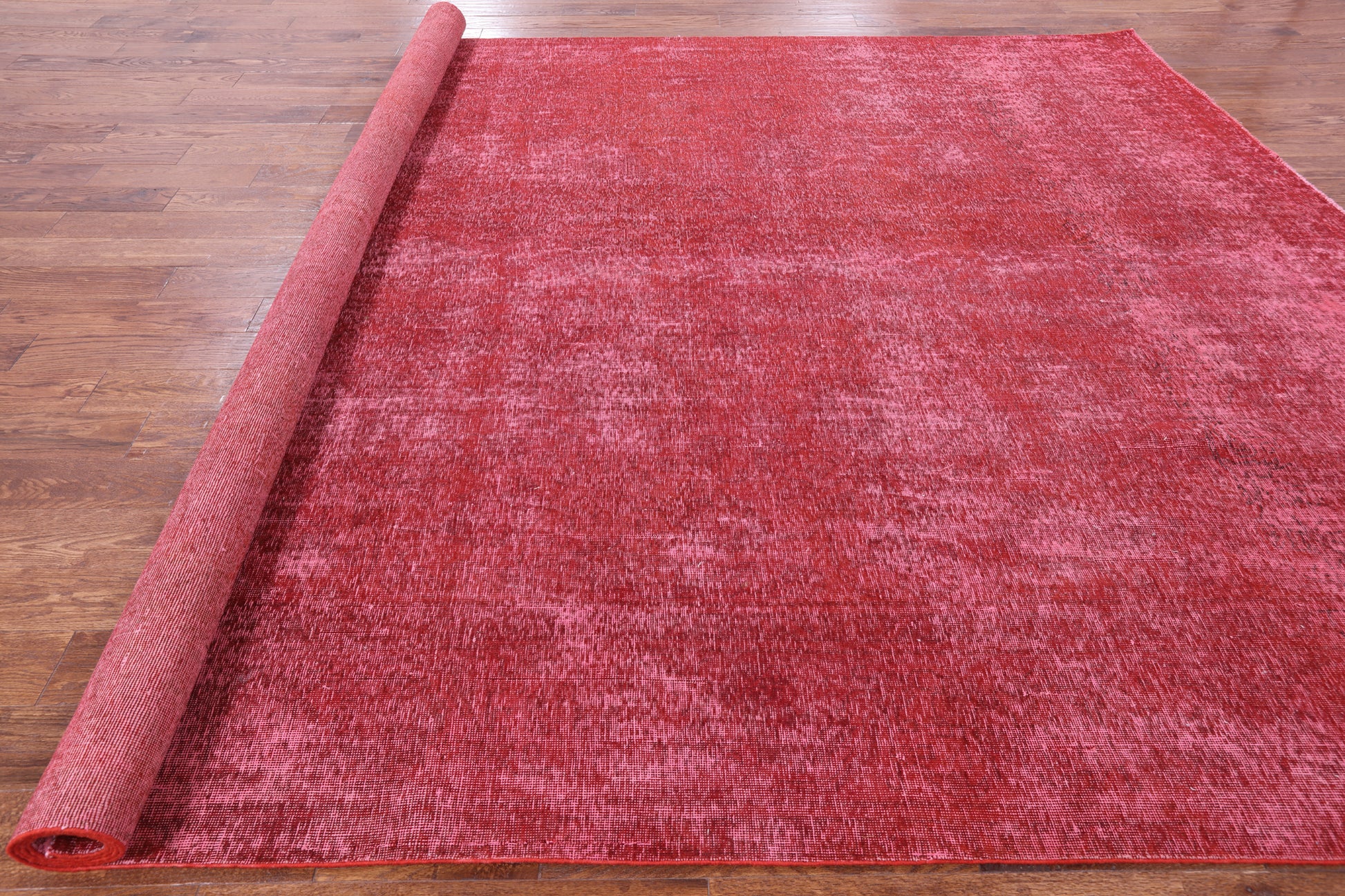Red Persian Overdyed Handmade Wool Rug - 9' 3" X 12' 8" - Golden Nile
