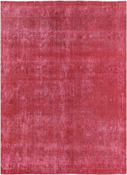Red Persian Overdyed Handmade Wool Rug - 9' 3" X 12' 8" - Golden Nile