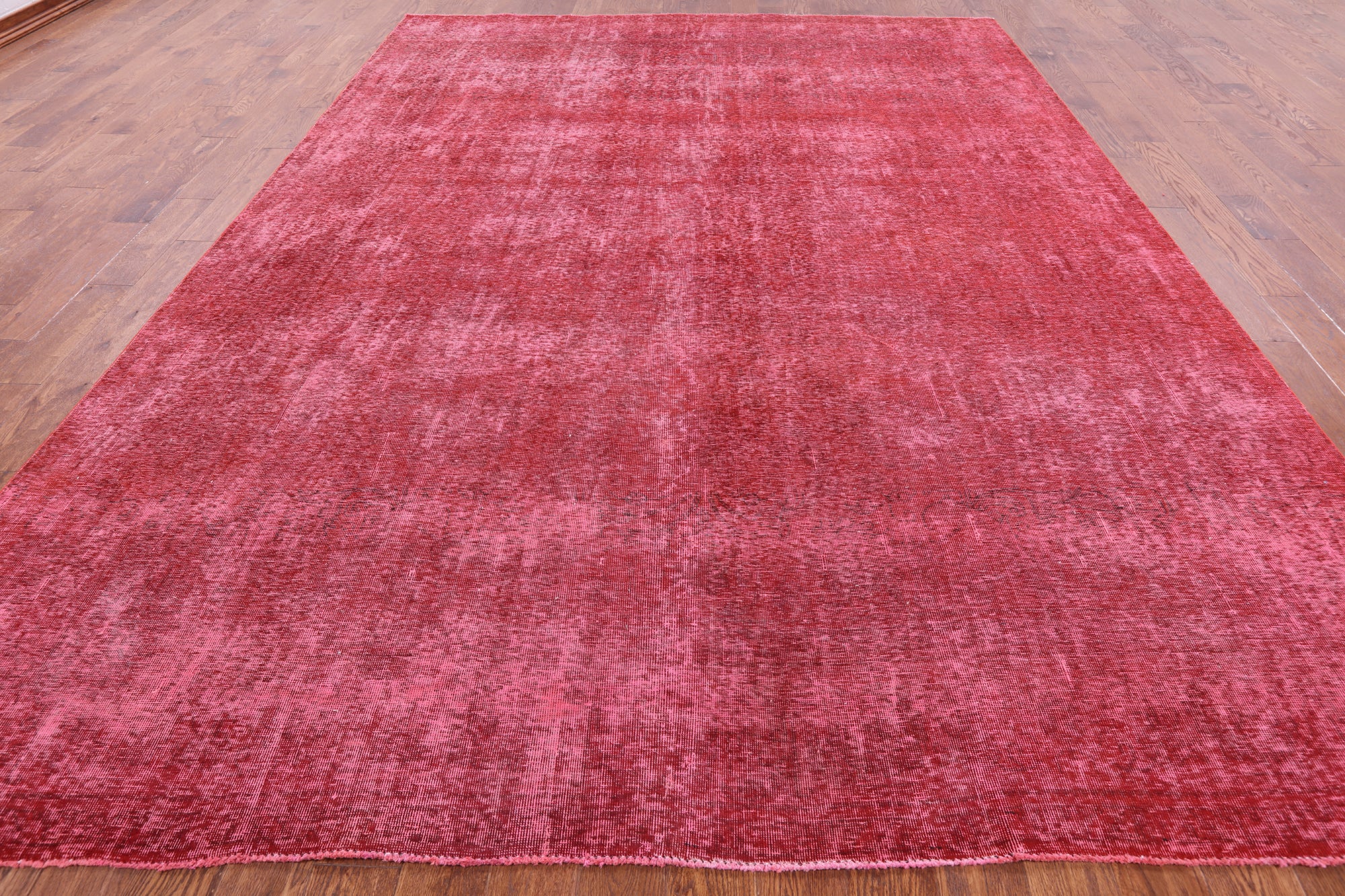 Red Persian Overdyed Handmade Wool Rug - 9' 3" X 12' 8" - Golden Nile