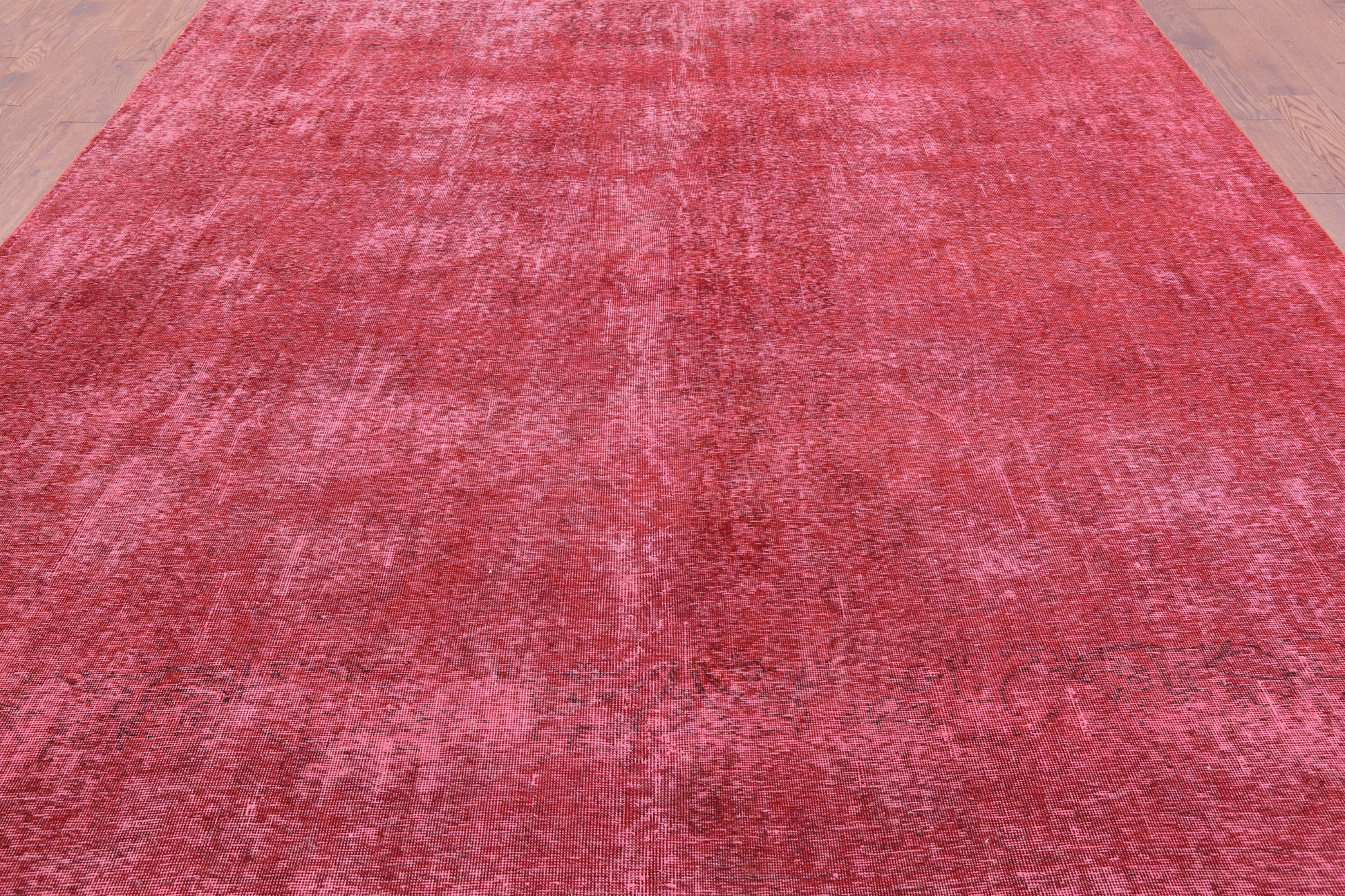Red Persian Overdyed Handmade Wool Rug - 9' 3" X 12' 8" - Golden Nile