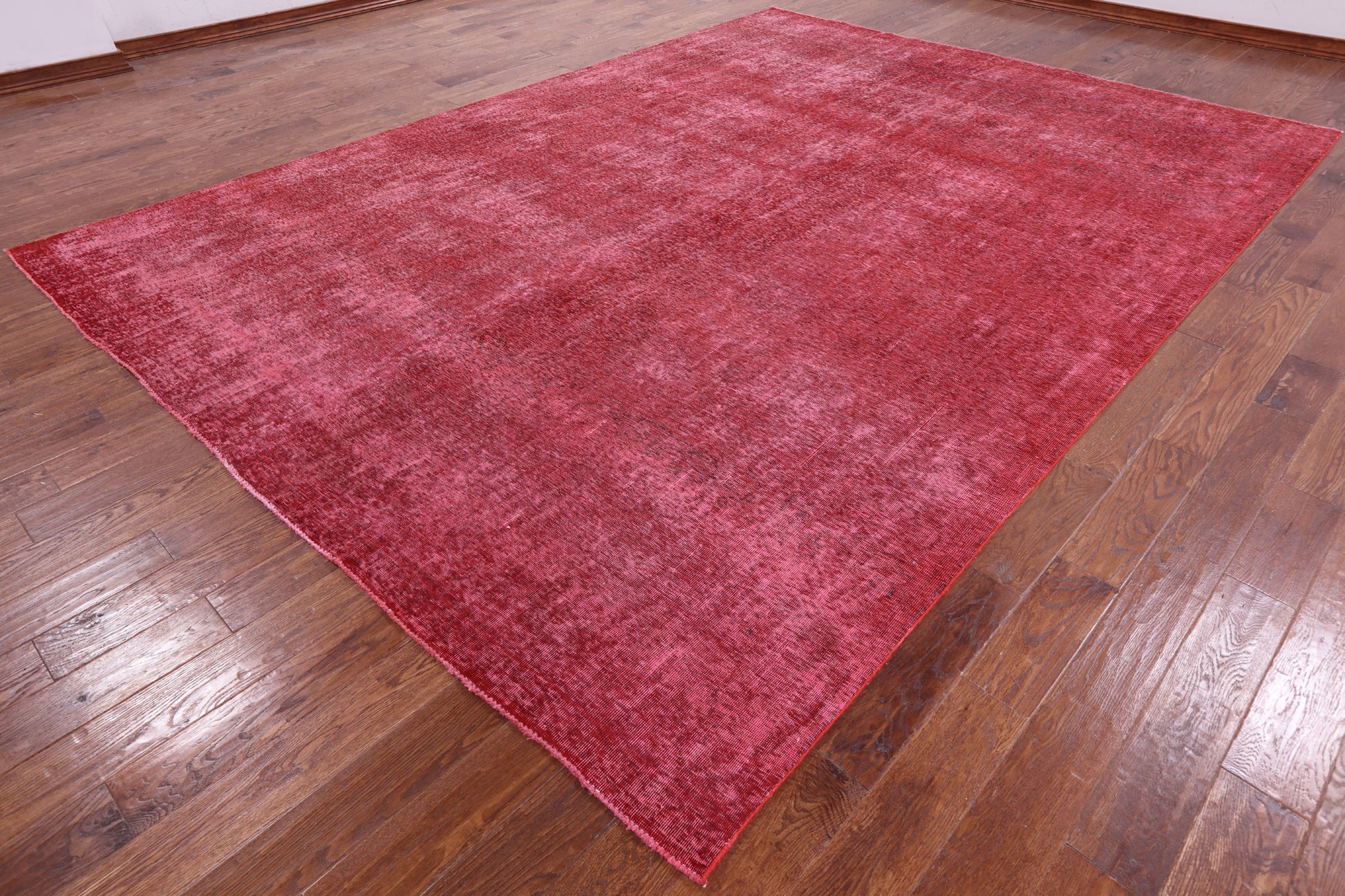 Red Persian Overdyed Handmade Wool Rug - 9' 3" X 12' 8" - Golden Nile