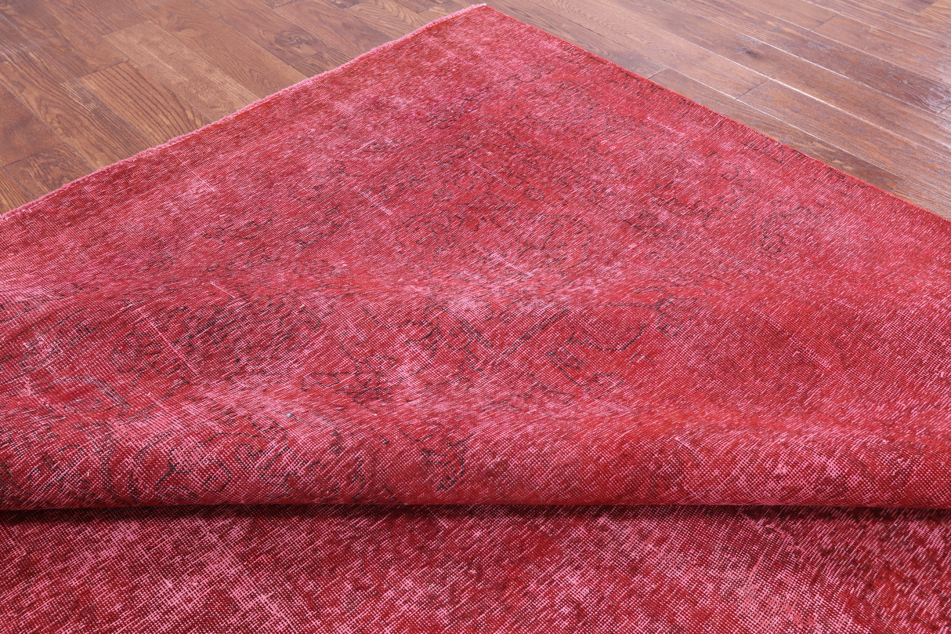 Red Persian Overdyed Handmade Wool Rug - 9' 3" X 12' 8" - Golden Nile