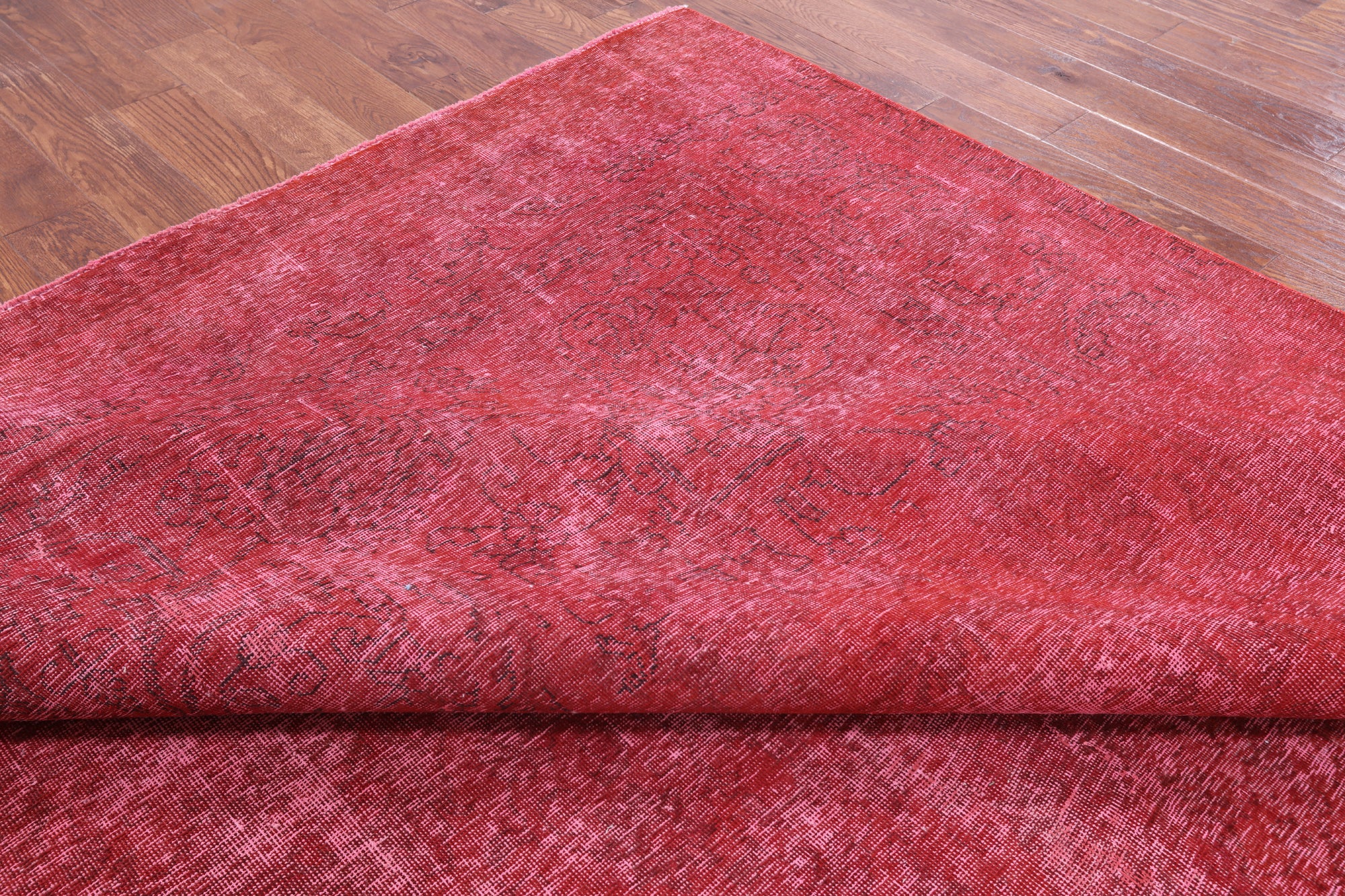 Red Persian Overdyed Handmade Wool Rug - 9' 3" X 12' 8" - Golden Nile