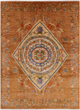 William Morris Handmade Wool Rug - 8' 10" X 11' 10" - Golden Nile