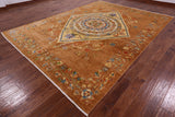 William Morris Handmade Wool Rug - 8' 10" X 11' 10" - Golden Nile