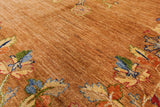 William Morris Handmade Wool Rug - 8' 10" X 11' 10" - Golden Nile