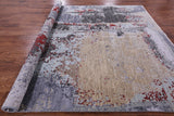 Contemporary Handmade Wool & Silk Rug - 8' 1" X 10' 3" - Golden Nile