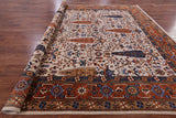 Ivory Fine Serapi Handmade Wool Rug - 12' 1" X 14' 10" - Golden Nile