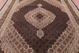 Black Bijar Handmade Wool & Silk Rug - 8' 2" X 10' 1" - Golden Nile