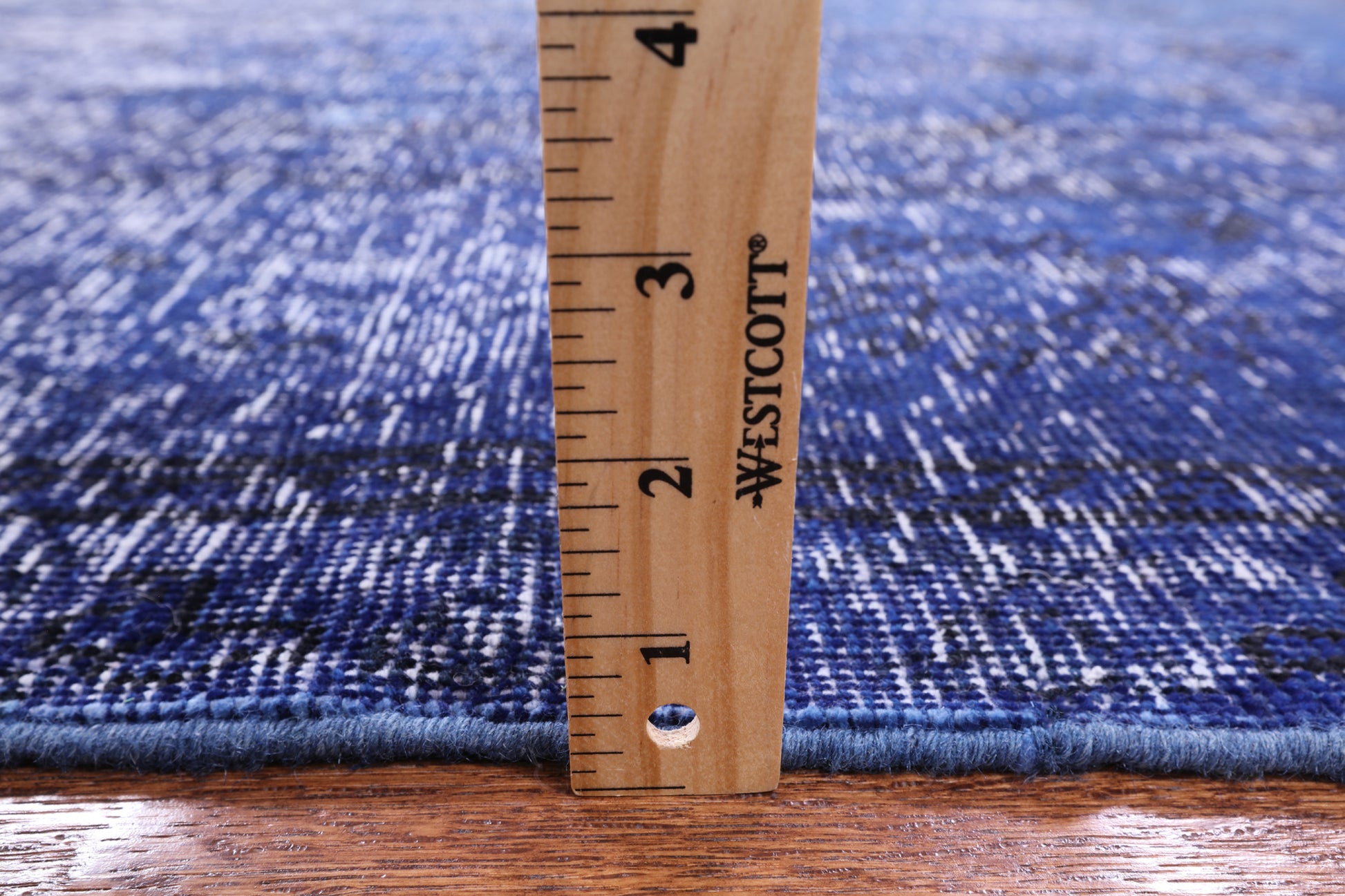 Blue Persian Overdyed Handmade Wool Rug - 9' 6" X 10' 5" - Golden Nile