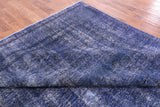 Blue Persian Overdyed Handmade Wool Rug - 9' 6" X 10' 5" - Golden Nile