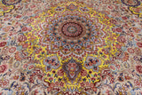 High End Persian Hand Knotted 100 % Silk  Rug - 7' 0" X 10' 0" - Golden Nile