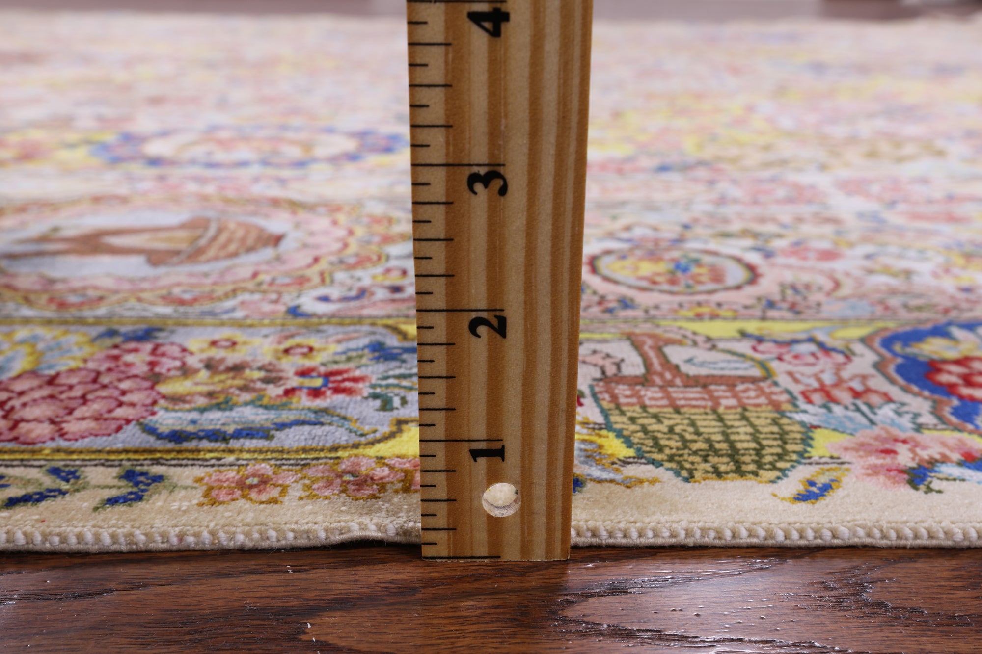 High End Persian Hand Knotted 100 % Silk  Rug - 7' 0" X 10' 0" - Golden Nile