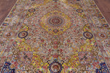 High End Persian Hand Knotted 100 % Silk  Rug - 7' 0" X 10' 0" - Golden Nile
