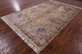 High End Persian Hand Knotted 100 % Silk  Rug - 7' 0" X 10' 0" - Golden Nile