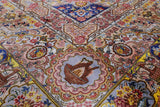 High End Persian Hand Knotted 100 % Silk  Rug - 7' 0" X 10' 0" - Golden Nile
