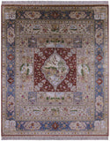 High End Persian 100% Silk Hand Knotted Rug - 8' 0" X 10' 0'' - Golden Nile
