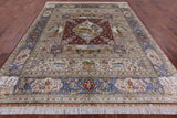 High End Persian 100% Silk Hand Knotted Rug - 8' 0" X 10' 0'' - Golden Nile