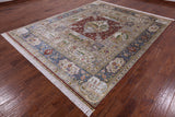 High End Persian 100% Silk Hand Knotted Rug - 8' 0" X 10' 0'' - Golden Nile