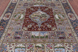 High End Persian Hand Knotted 100 % Silk  Rug - 6' 0" X 9' 0" - Golden Nile