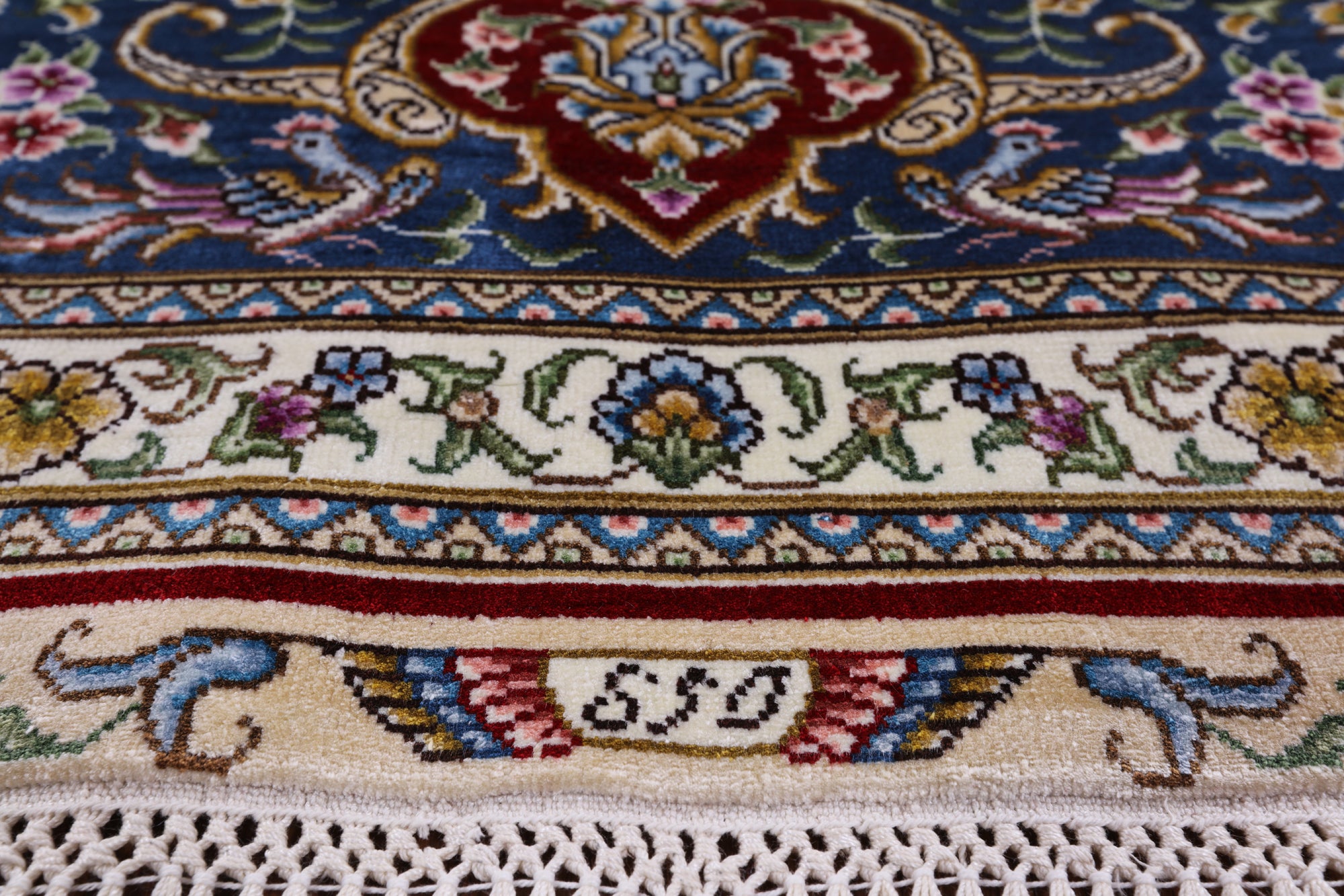 High End Persian Hand Knotted 100 % Silk  Rug - 6' 0" X 9' 0" - Golden Nile
