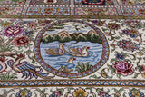 High End Persian Hand Knotted 100 % Silk  Rug - 6' 0" X 9' 0" - Golden Nile