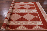 Red Persian Tribal Gabbeh Handmade Wool Rug - 6' 1" X 8' 10" - Golden Nile