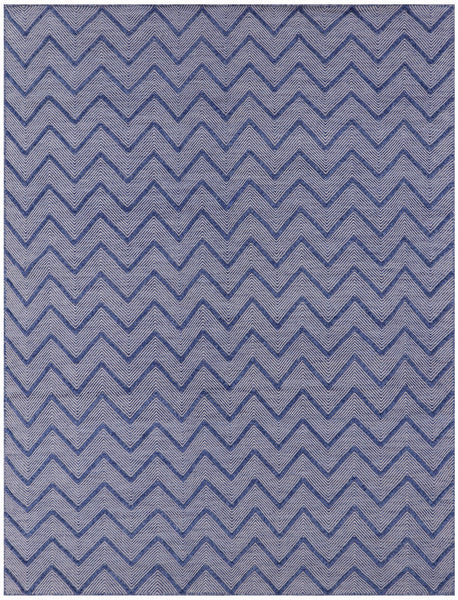 Modern Flat Weave Wool Rug - 9' 1" X 12' 1" - Golden Nile