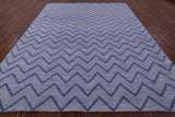 Modern Flat Weave Wool Rug - 9' 1" X 12' 1" - Golden Nile