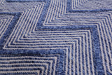 Modern Flat Weave Wool Rug - 9' 1" X 12' 1" - Golden Nile