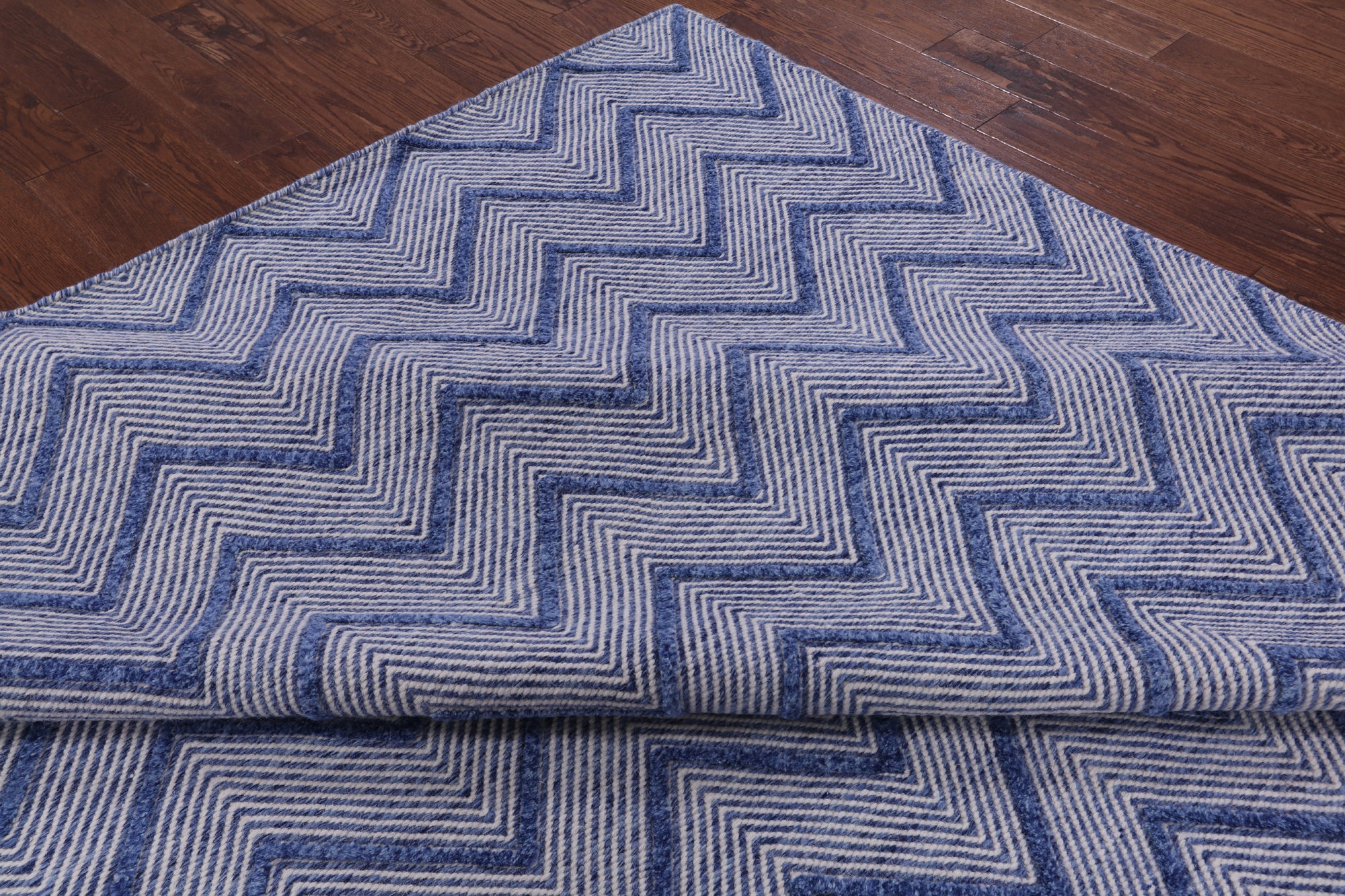 Modern Flat Weave Wool Rug - 9' 1" X 12' 1" - Golden Nile