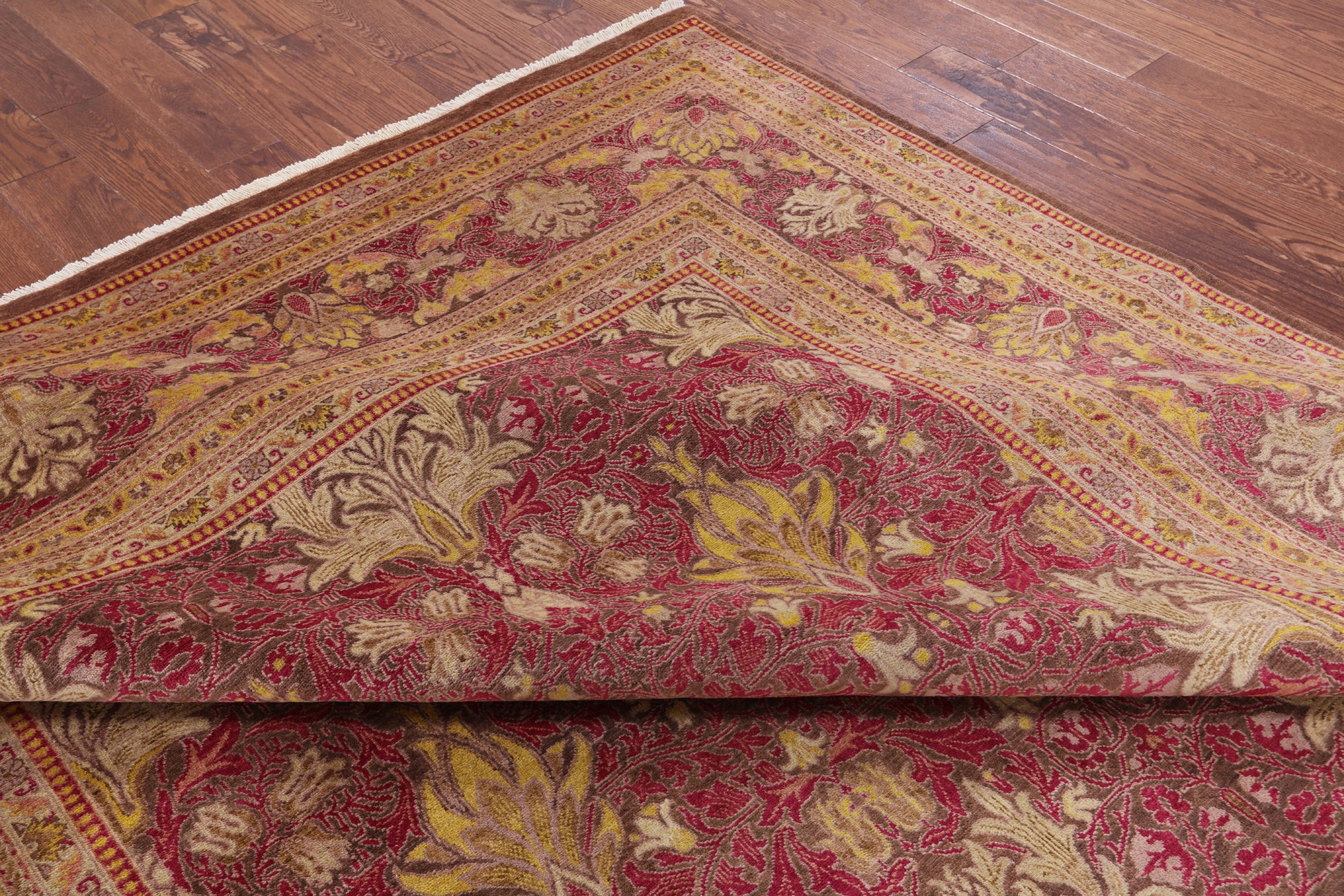 William Morris Hand Knotted Wool Rug - 9' 1" X 12' 0" - Golden Nile