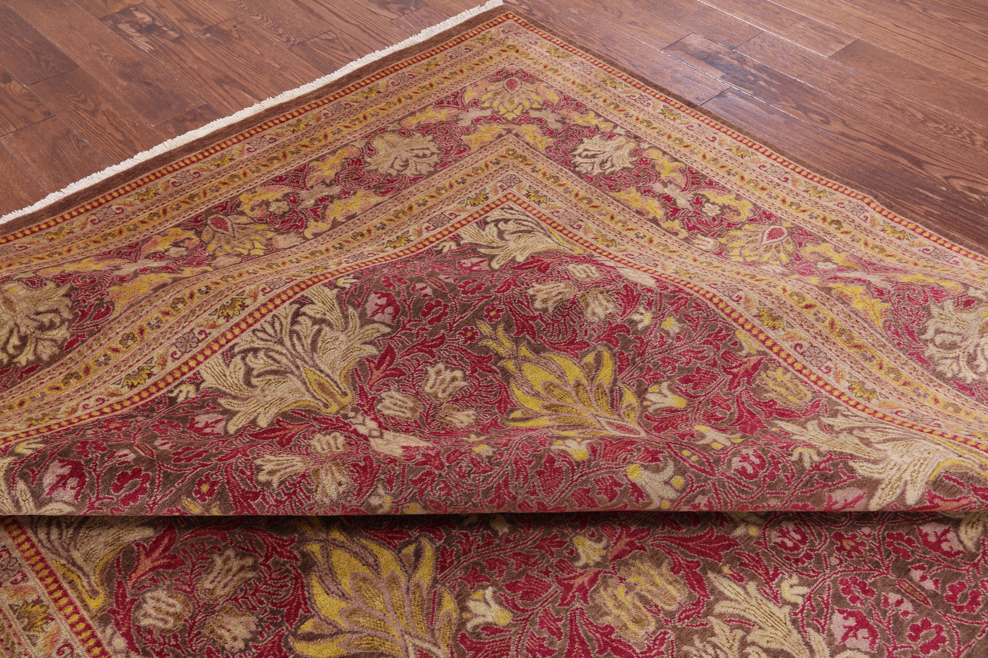 William Morris Hand Knotted Wool Rug - 9' 1" X 12' 0" - Golden Nile