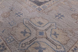 Grey Peshawar Hand Knotted Wool Rug - 5' 10" X 9' 2" - Golden Nile