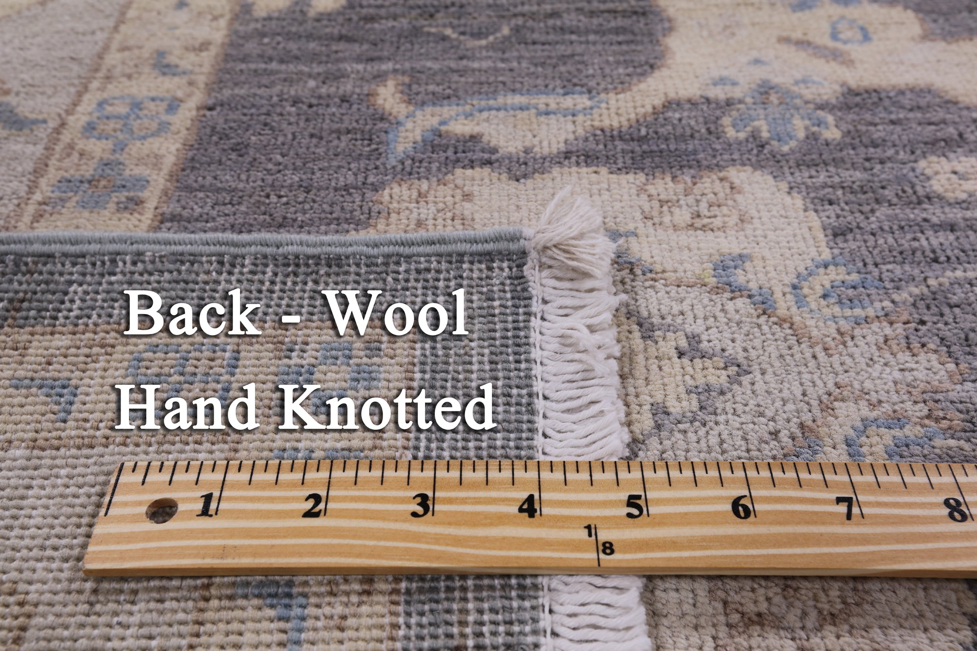 Grey Peshawar Hand Knotted Wool Rug - 5' 10" X 9' 2" - Golden Nile