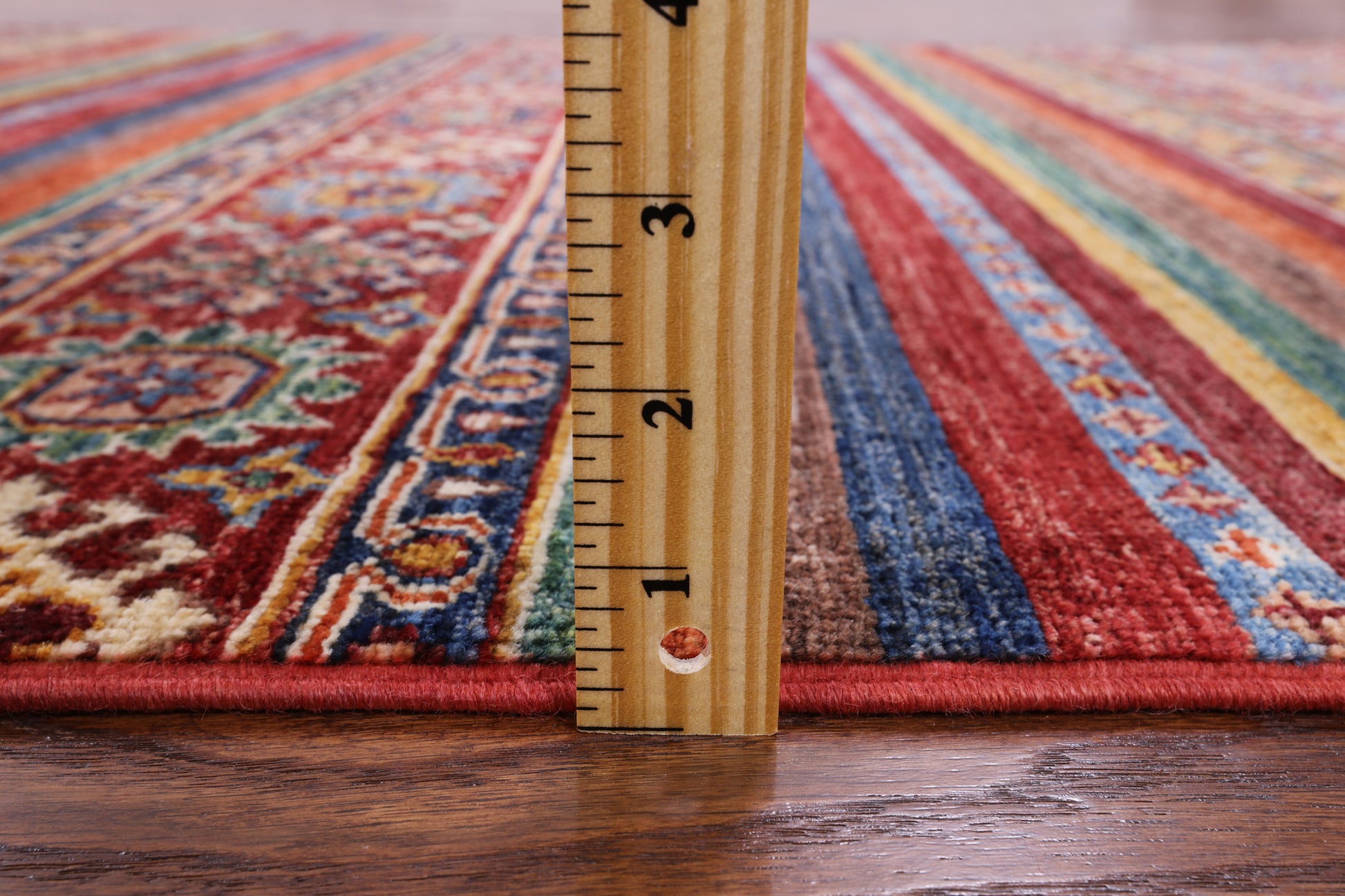 Tribal Khorjin Persian Gabbeh Hand Knotted Wool Rug - 4' 1" X 5' 9" - Golden Nile
