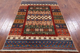 Persian Gabbeh Handmade Wool Rug - 4' 3" X 6' 1" - Golden Nile