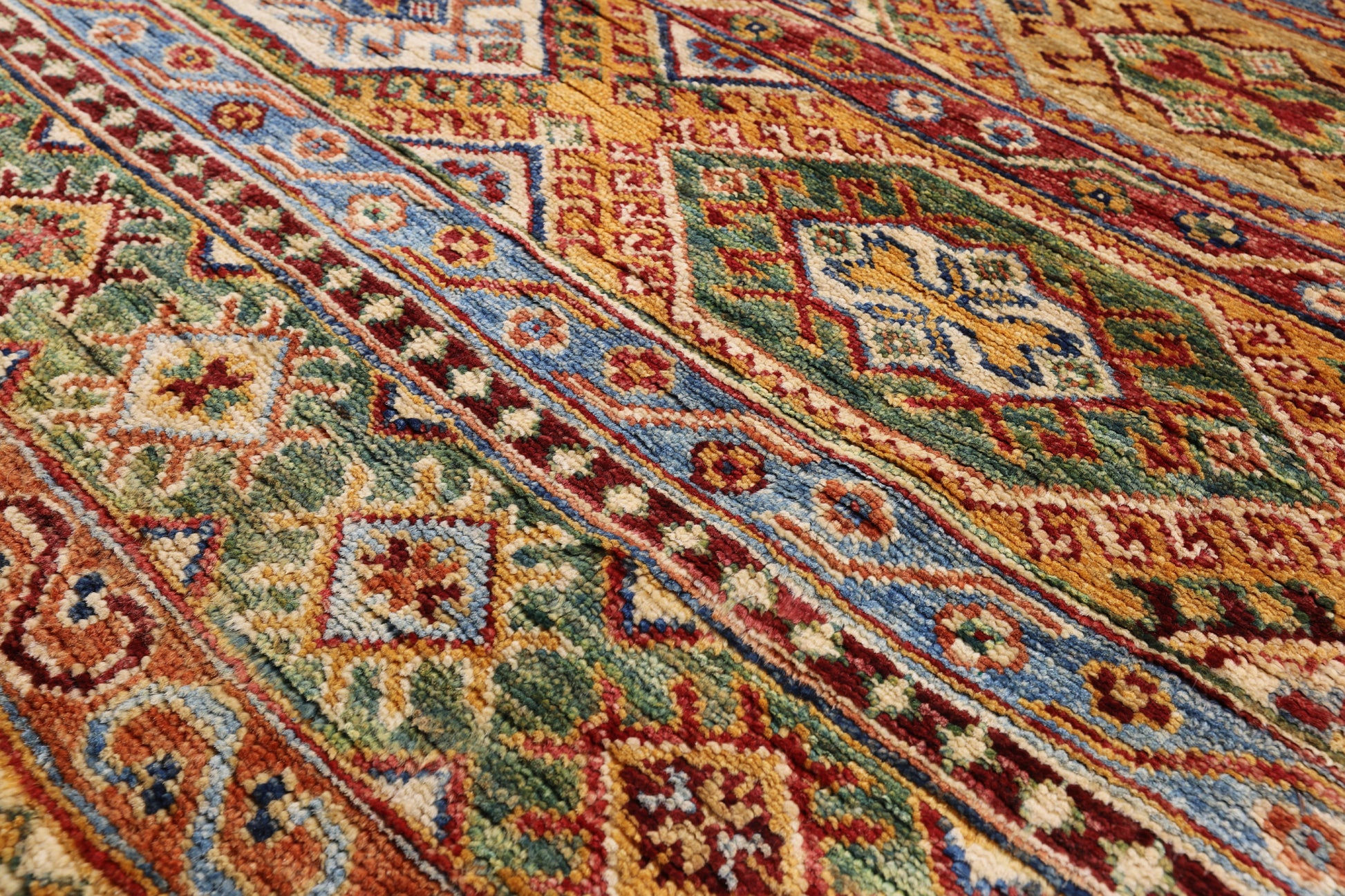 Tribal Khorjin Persian Gabbeh Hand Knotted Wool Rug - 5' 10" X 8' 3" - Golden Nile
