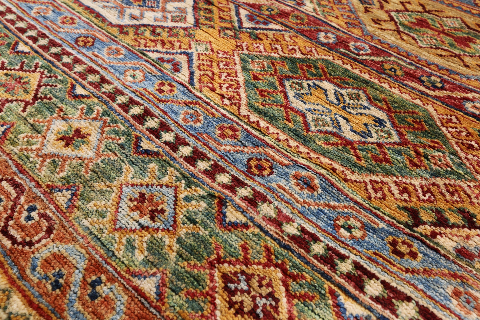 Tribal Khorjin Persian Gabbeh Hand Knotted Wool Rug - 5' 10" X 8' 3" - Golden Nile