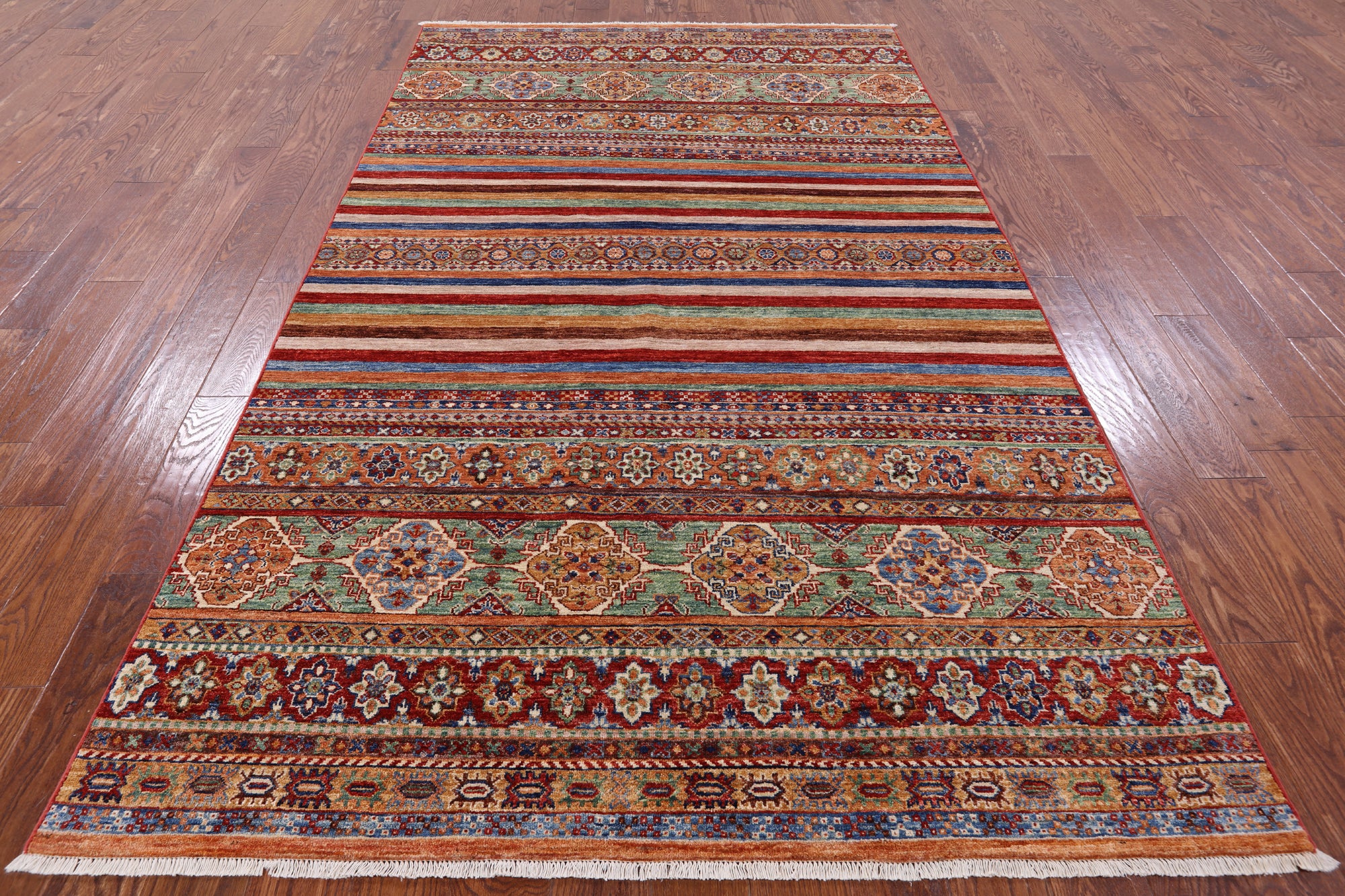 Tribal Khorjin Persian Gabbeh Hand Knotted Wool Rug - 5' 8" X 9' 5" - Golden Nile