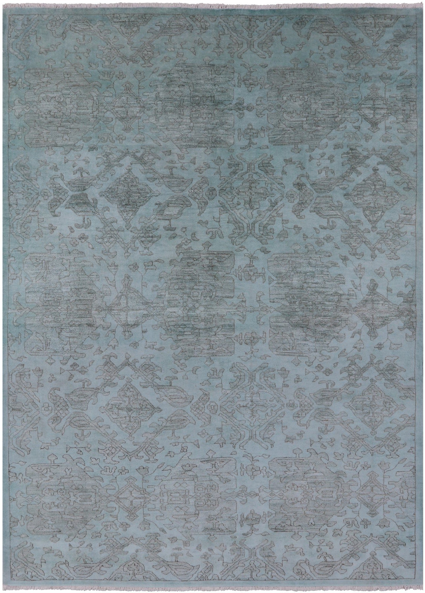 Full Pile Overdyed Hand Knotted Wool Rug - 6' 1" X 8' 6" - Golden Nile