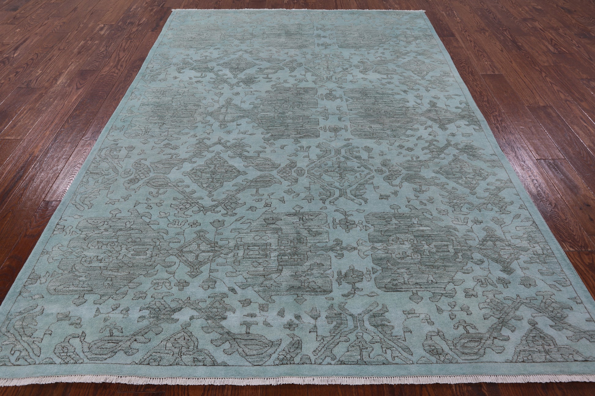 Full Pile Overdyed Hand Knotted Wool Rug - 6' 1" X 8' 6" - Golden Nile