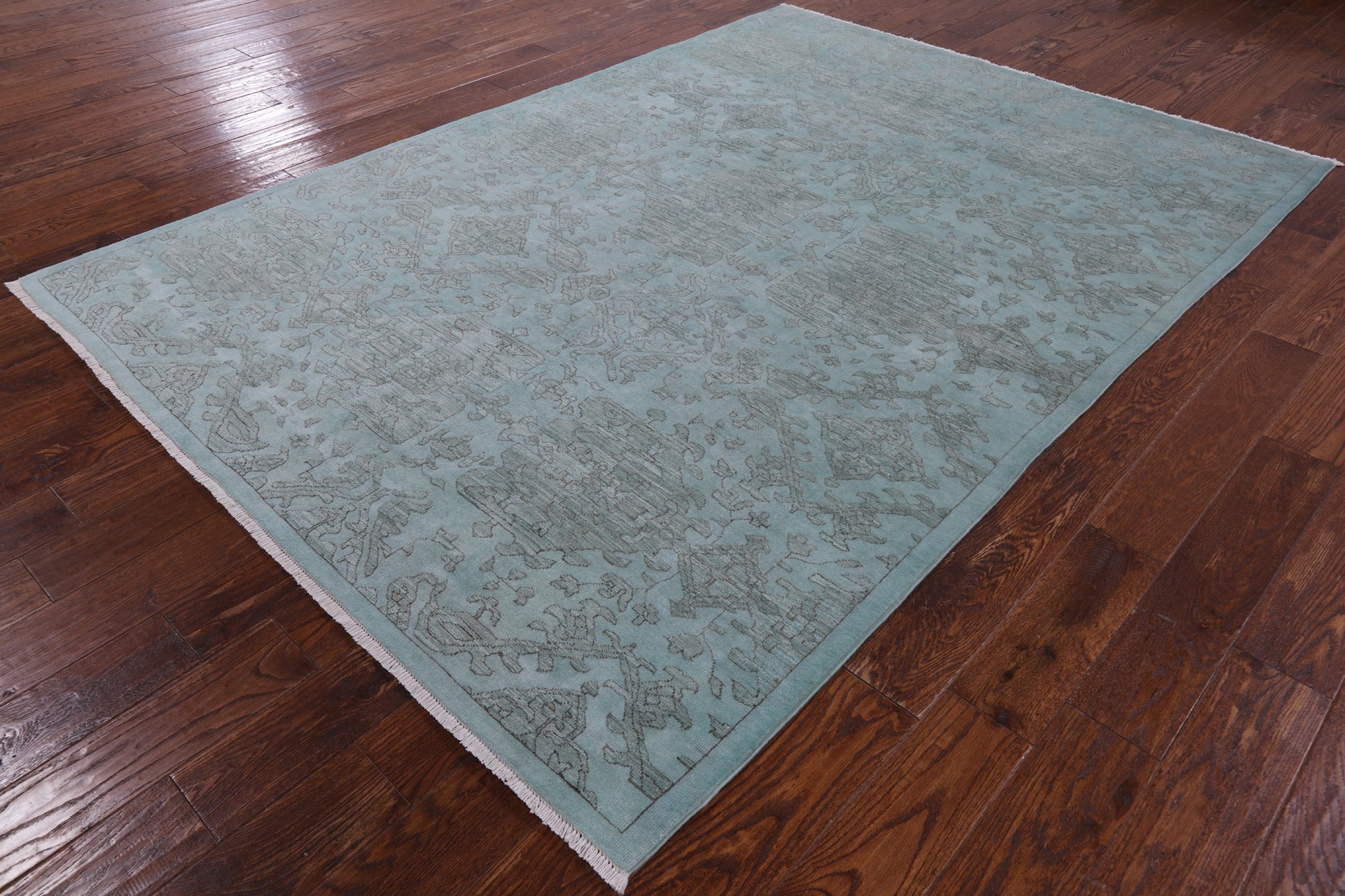Full Pile Overdyed Hand Knotted Wool Rug - 6' 1" X 8' 6" - Golden Nile
