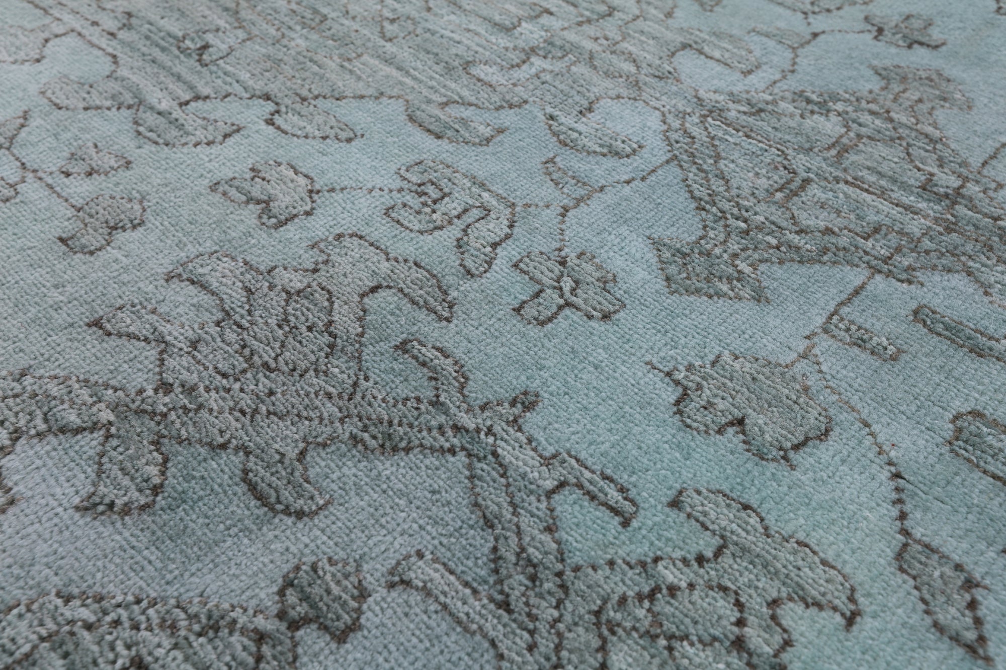 Full Pile Overdyed Hand Knotted Wool Rug - 6' 1" X 8' 6" - Golden Nile