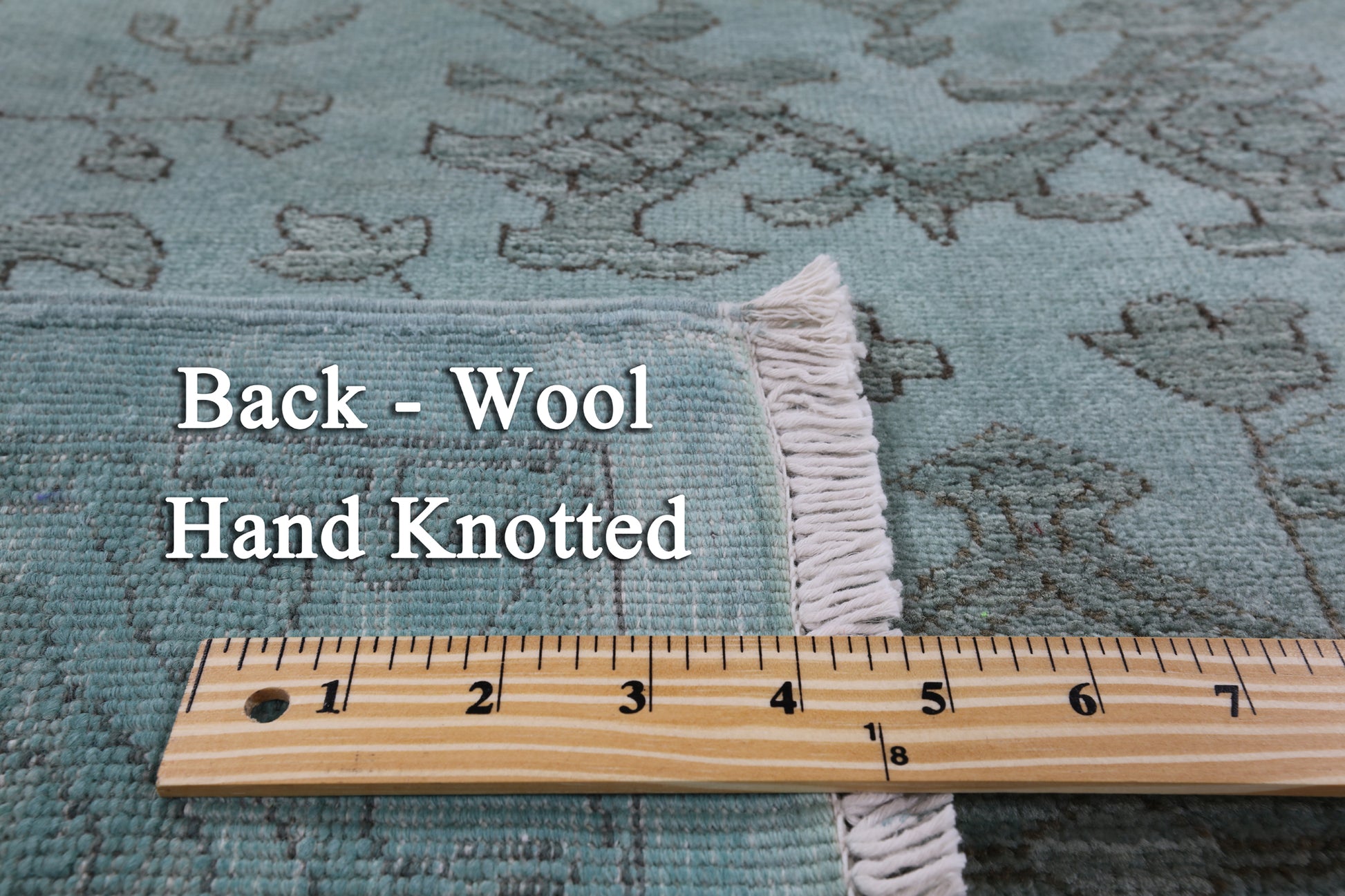 Full Pile Overdyed Hand Knotted Wool Rug - 6' 1" X 8' 6" - Golden Nile